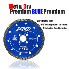 Load image into Gallery viewer, Zered™ Turbo Diamond Blade for Granite, Quartz and Hard Stone / Angle Grinder use