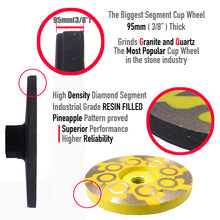 Load image into Gallery viewer, Zered™ Premium 4" Grinding Turbo Cup Wheel for Granite, Quartz and Hard Stone