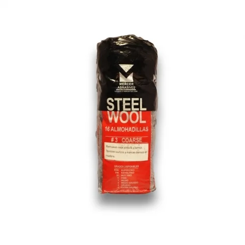 STEEL WOOL #3, HAND PADS - COARSE - 16 pad/bag