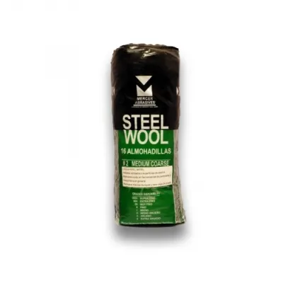 STEEL WOOL #2, HAND PADS - MEDIUM COARSE - 16 pad/bag 