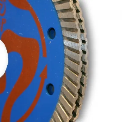 4" DOUBLE TUCK POINT  X 6.4X 10X 22.23MM  - BLUE TURBO