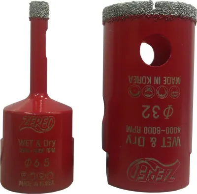 M5 Vacuum Brazed Bit for Glass, 5/8"-11Th