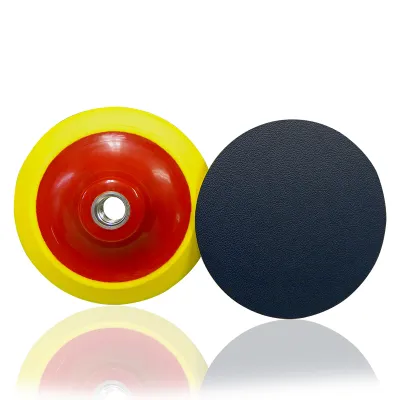 5" PSA Yellow Backup Pad, 5/8"-11TH FEMALE