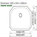 Supreme Sink 23" x 21" D-Shape Sink - Image 2