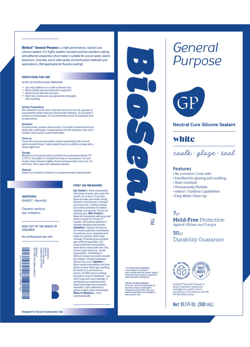 BioSeal General Purpose 100% RTV 300 ML Silicone Caulk