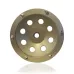 5" PCD Cup Wheel x 5/8"-11th, 4 Segment, Gold(R Type) - Image 1