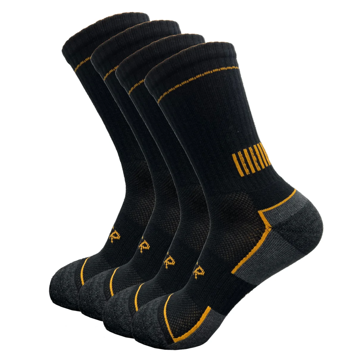 Saver Sport Socks, Charcoal-Large, 4 pair/pack