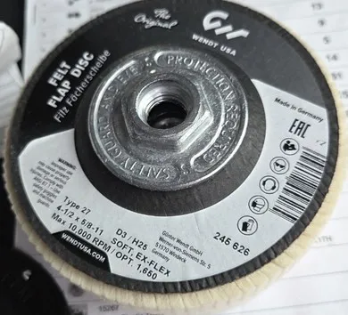 4.5" Standard Felt Flap Discs w/backing, Type 27