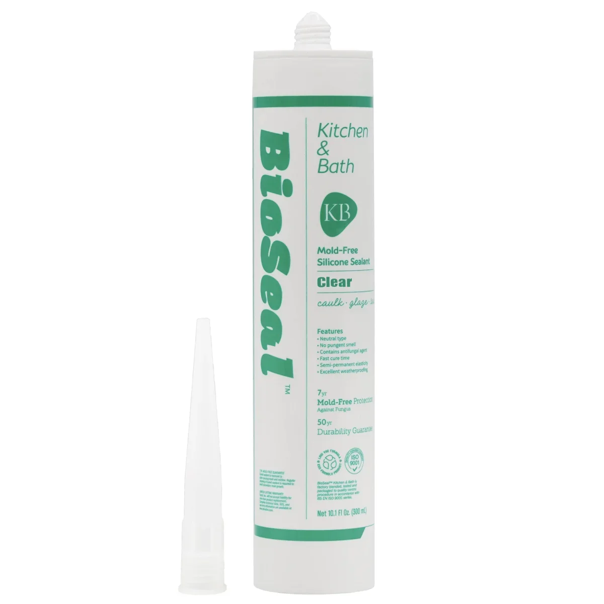Bioseal Kitchen and Bath Silicone Caulk - 100% RTV 300ML, 25 tubes/box
