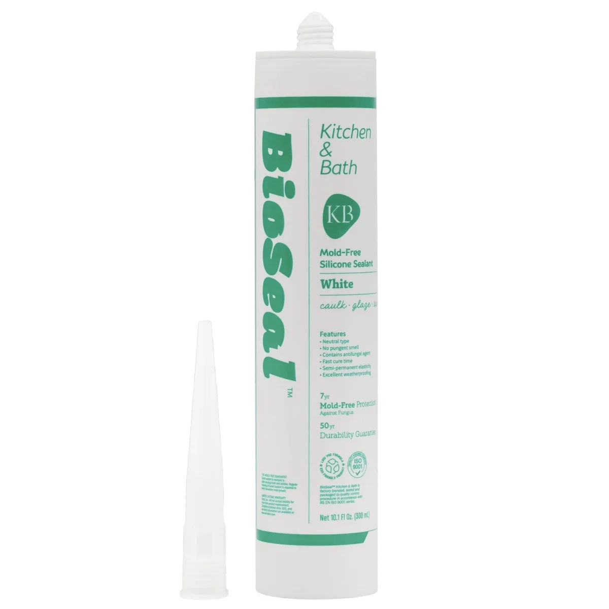 Bioseal Kitchen and Bath Silicone Caulk - 100% RTV 300ML, 25 tubes/box