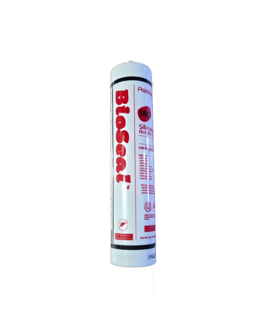 BioSeal, SAC CLEAR, Siliconized Acrylic Caulk 300 ML, 24 tubes/box