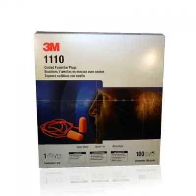 3M-1110 CORDED EAR PLUGS 100PCS