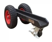 3 WHEEL SLAB DOLLY, Black Rubber