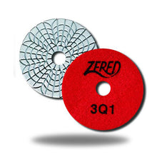 Load image into Gallery viewer, Zered™ Super-Premium 4&quot; Q-Series 3 Step Polishing Pad for Quartz Specialized
