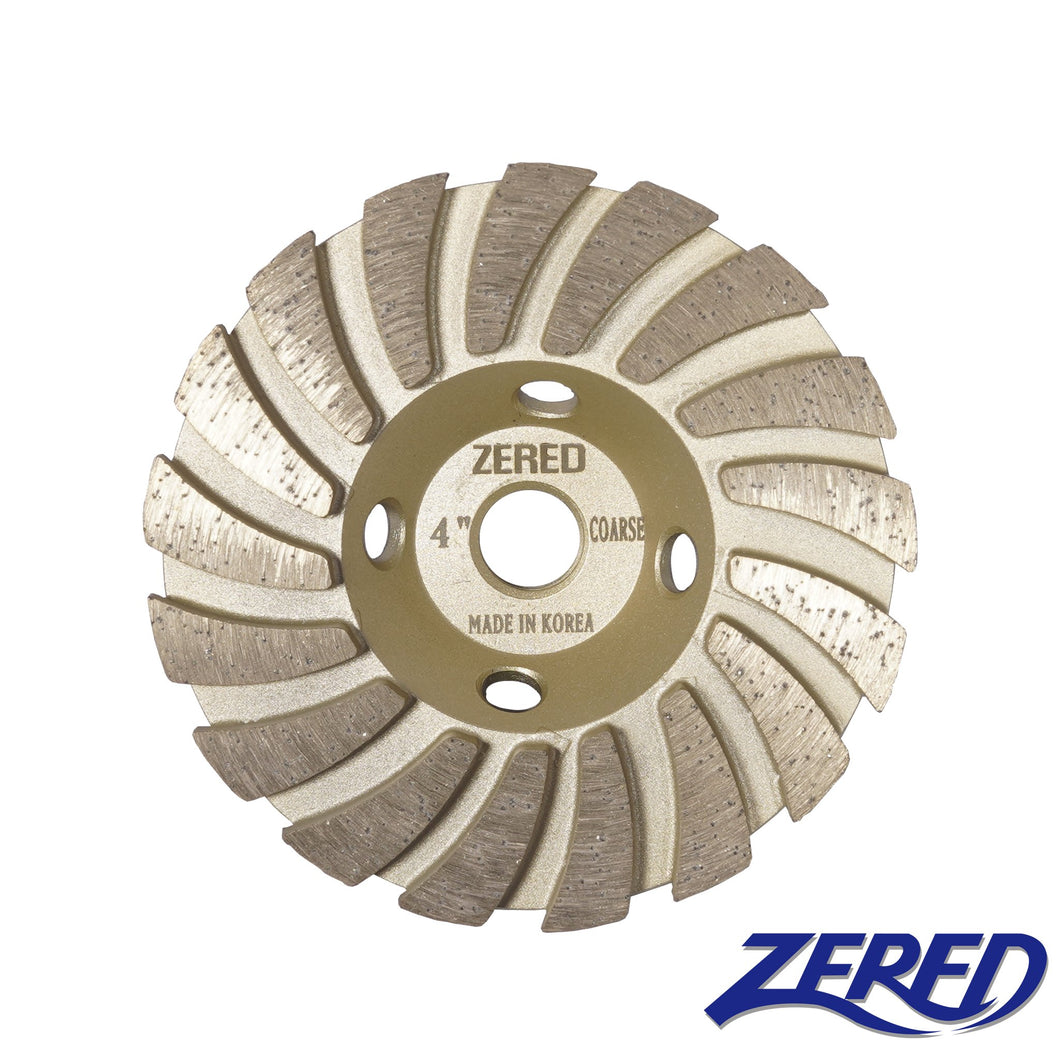 Zered™ GOLD Diamond Grinding Turbo Cup Wheel for Granite, Quartz and Hard Stone