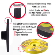 Load image into Gallery viewer, Zered™ Premium 4&quot; Grinding Turbo Cup Wheel for Granite, Quartz and Hard Stone
